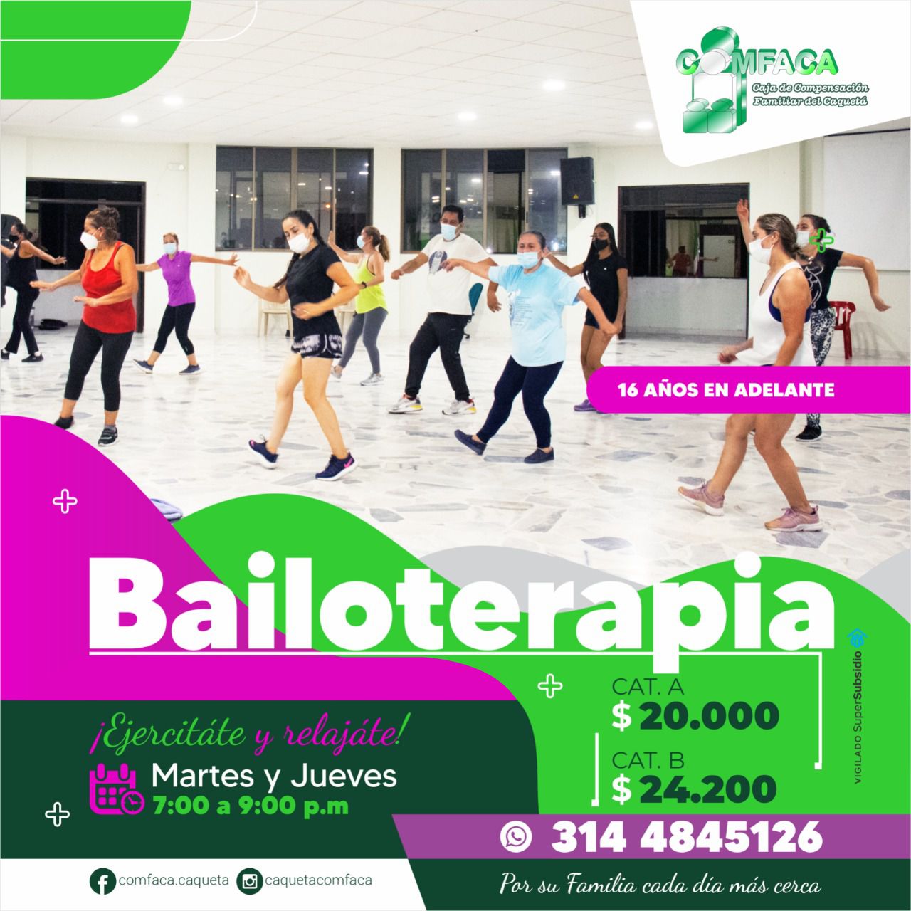 BAILOTERAPIA - COMFACA // Caja de Compensación Familiar del Caquetá