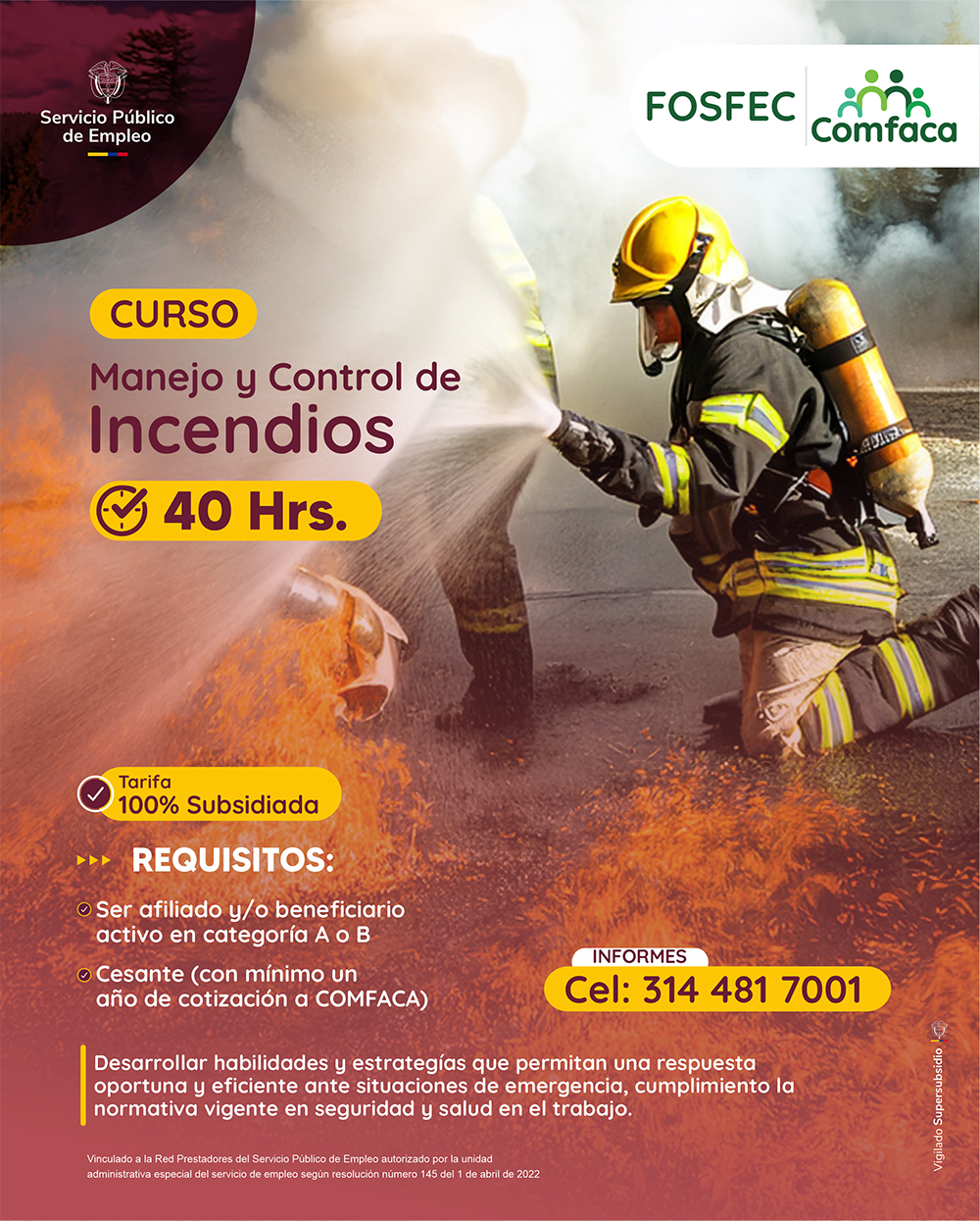 control y manejo de incendios